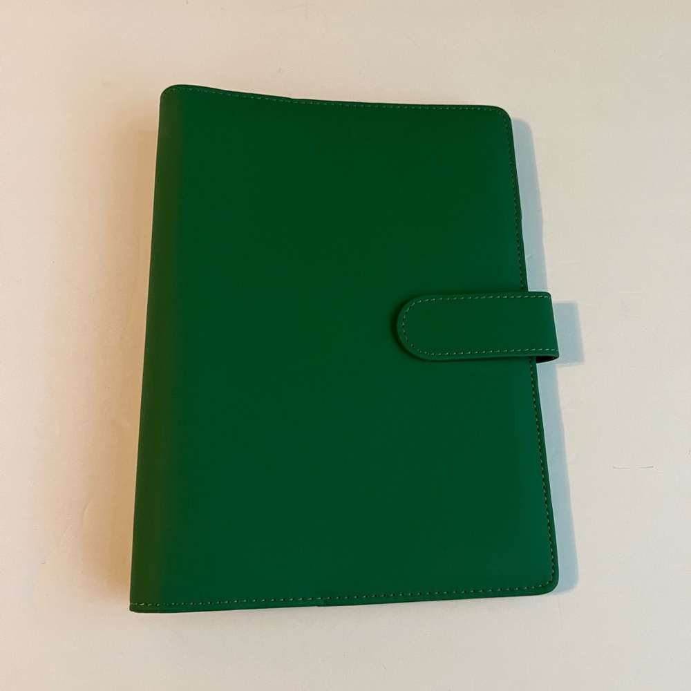 New Green Soft Vinyl Planner 6 rings